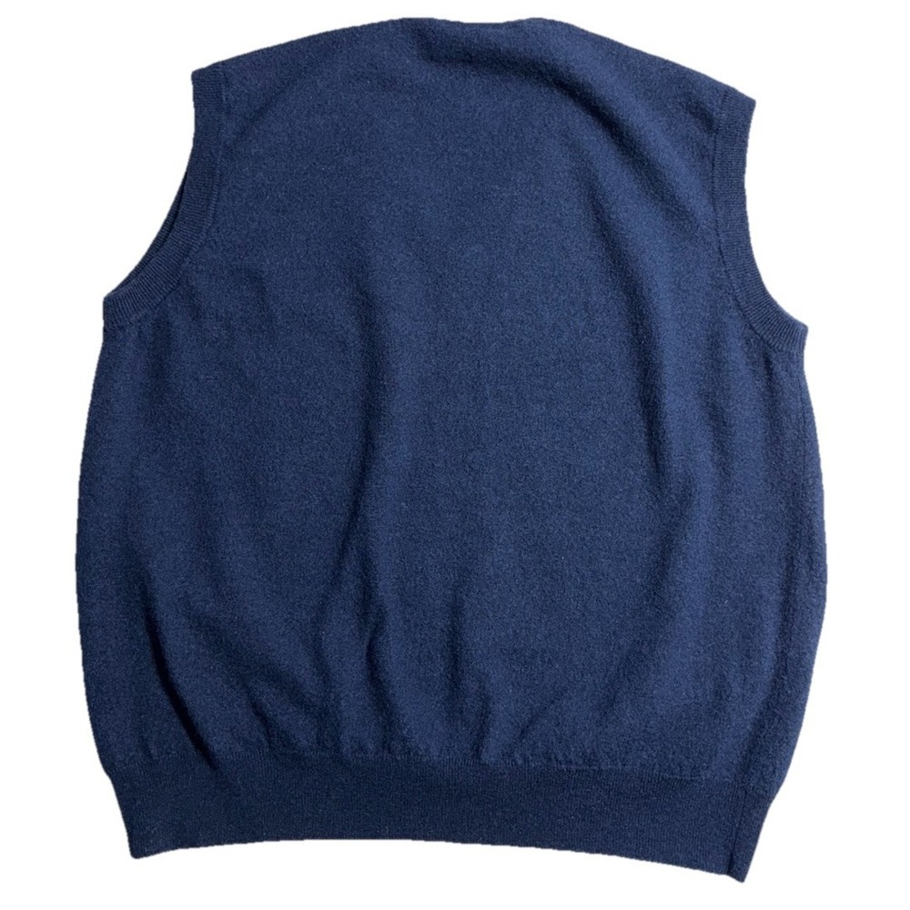 Gucci‎ Uniform Vest Women's M Navy 100% Wool V Neck Crop Career Office Academia - Picture 2 of 8